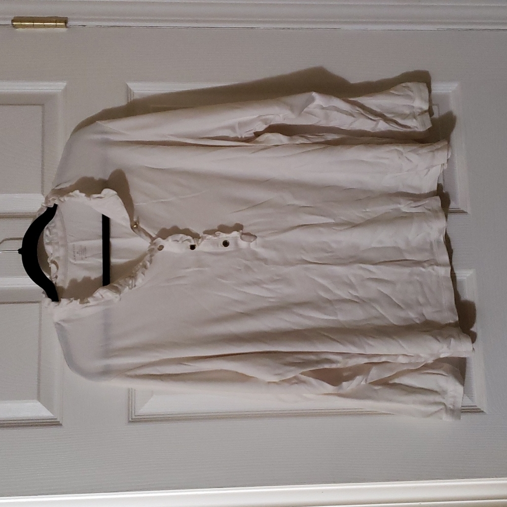 Lands End Ruffled Front Top